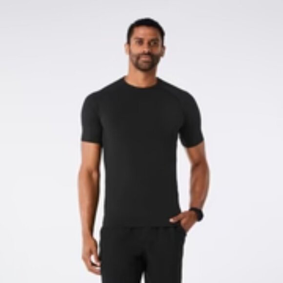FIGS Men's Black Makato Seamless Underscrub - Short Sleeve, 2XL (Rare & Discont) - Picture 2 of 2